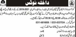 government-college-admission-in-Quetta 2019