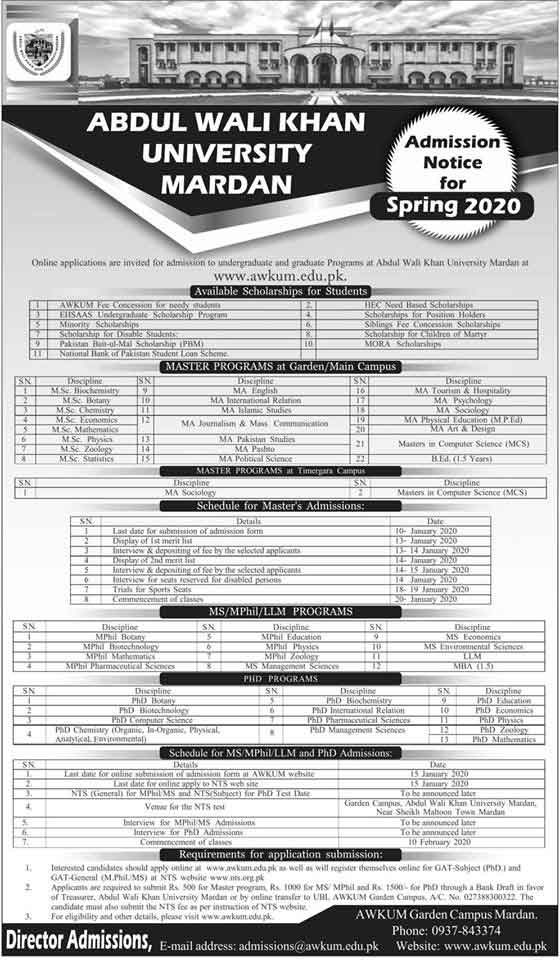 Abdul-Wali-Khan-University-Admission-2020