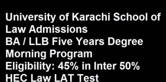 UOK-School-of-Law-Karachi-Admission 2020