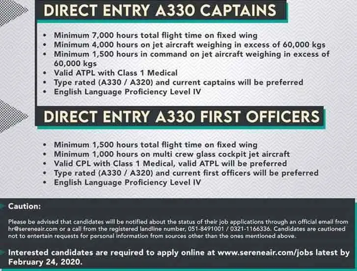 Serene-Air-Jobs-2020-Captains-&-First-Officers