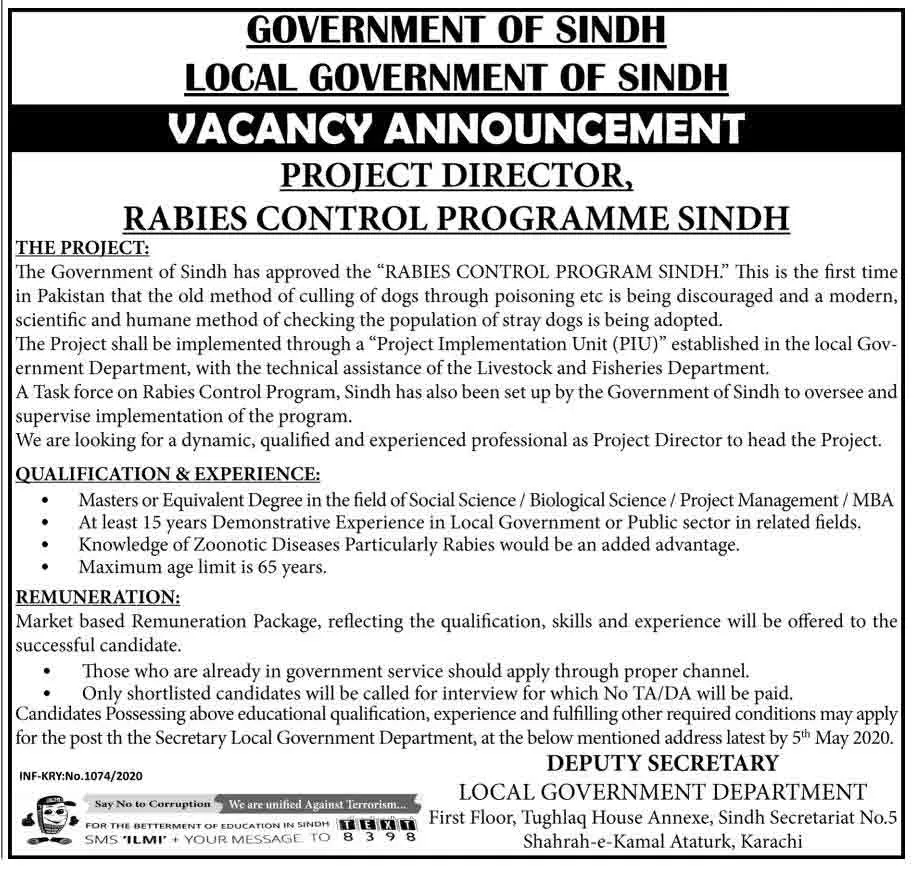 Sindh-Government-Jobs-2020-Project-Director