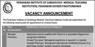 Peshawar-Institute-of-Cardiology-Jobs-2020