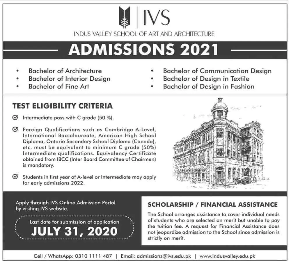 Indus-Valley-School-of-Art-&-Architecture-Admission