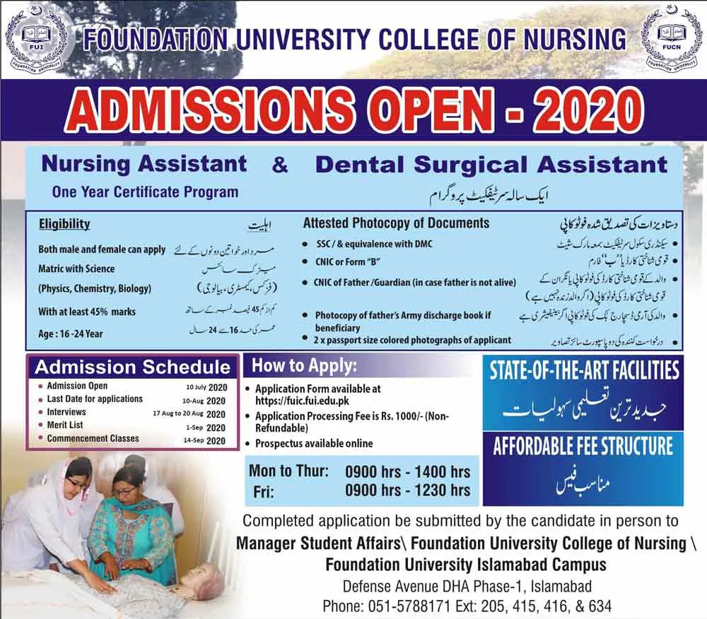 Foundation-University-College-of-Nursing-Admission-2020
