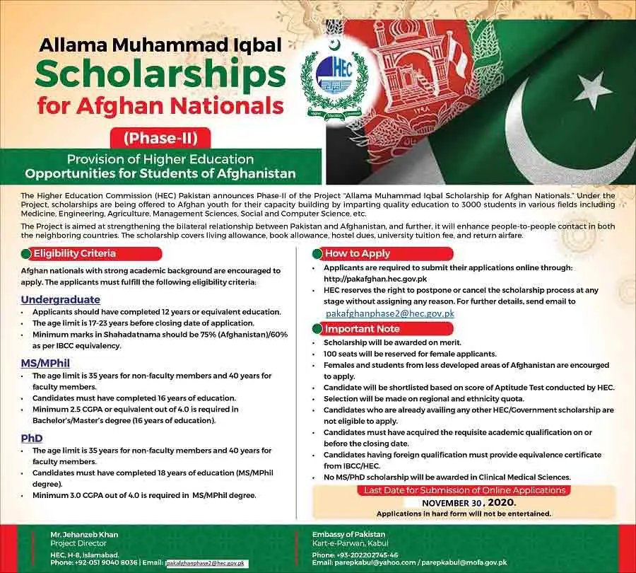 Pakistan-Scholarships-for-afghan-students