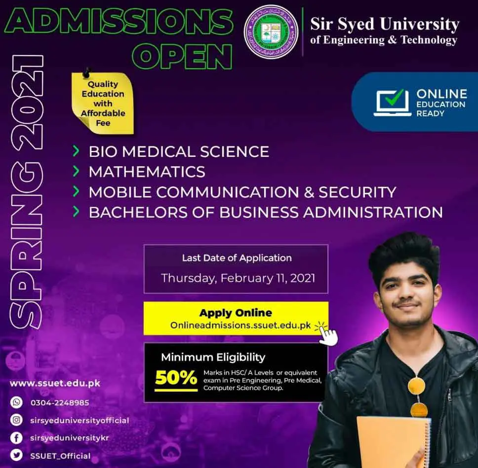 Sir-Syed-University-of-Engineering-Admission-2021