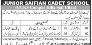 Cadet-College-Killa-Saifullah-Jobs-2021