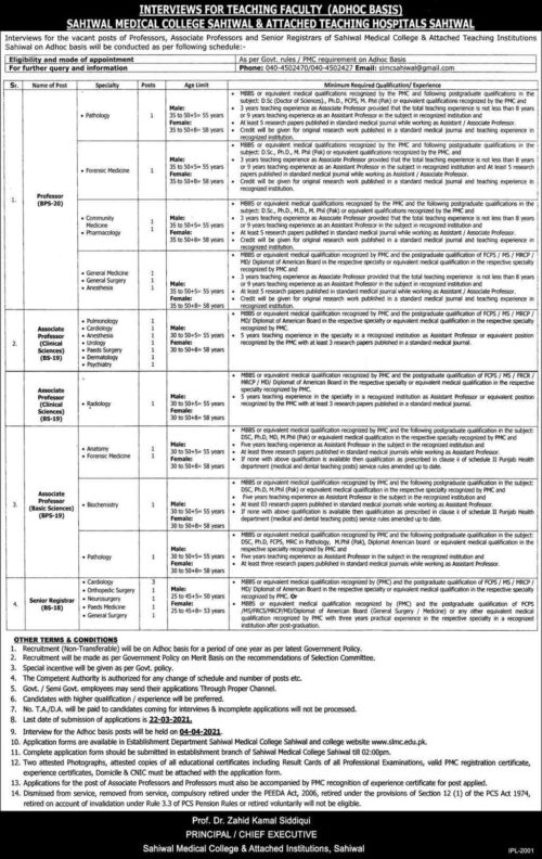 Sahiwal-Medical-College-Jobs-2021