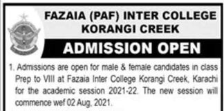 Fazaia-Inter-College-Karachi-Admissions-2021