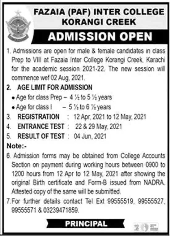 Fazaia-Inter-College-Karachi-Admissions-2023
