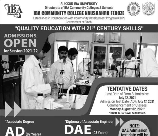 IBA-Community-College-Naushahro-Feroze-Admission-2021