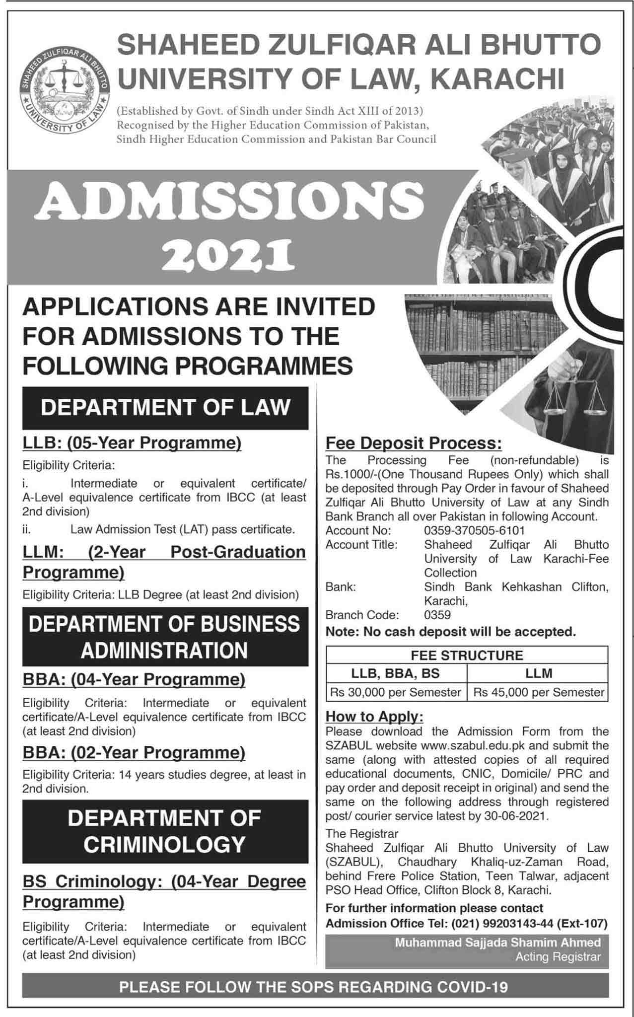 Shaheed-Zulfiqar-Ali-Bhutto-Law-College-Admission-2024