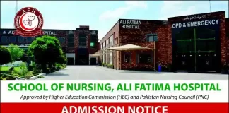 School of Nursing Ali Fatima hospital