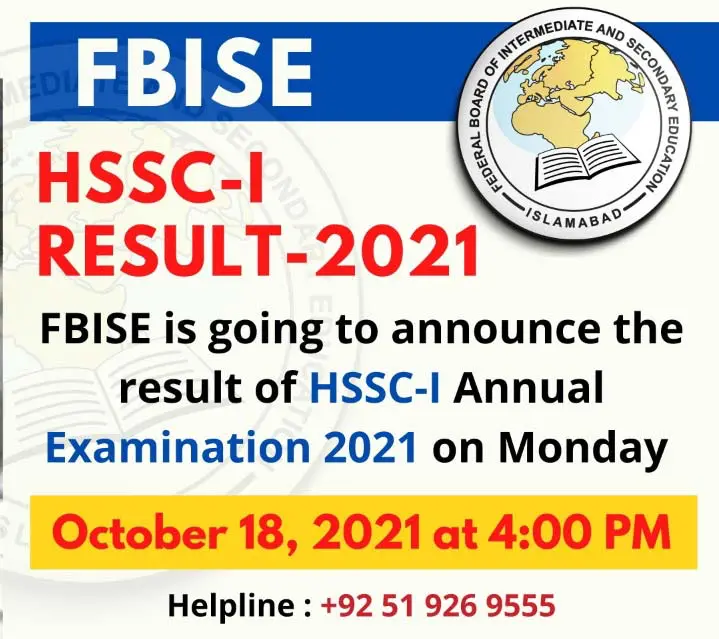 FBISE 11th Class Result 2021