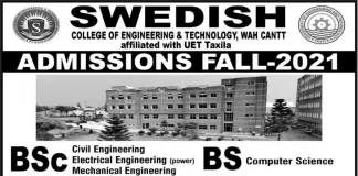 Swedish College of Engineering Wah Cantt