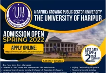 University Of Haripur Admission 2022