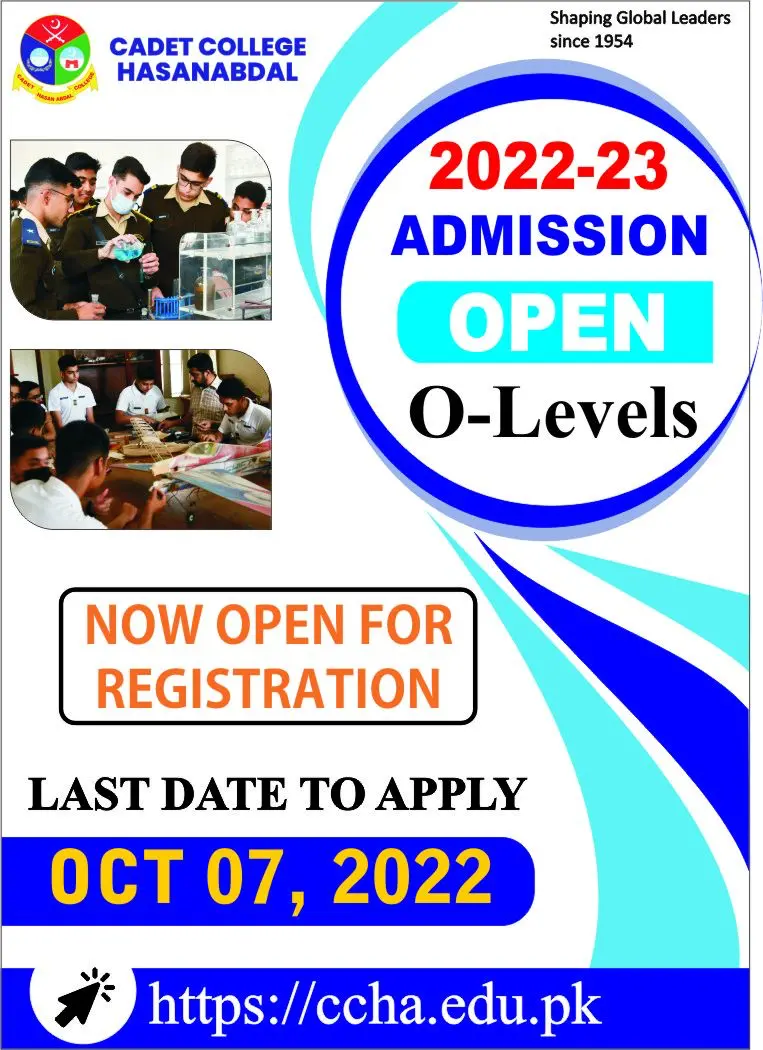 Cadet College Hasan Abdal Admission 2022