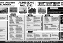 Comsats University Islamabad Admission 2022