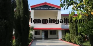 Cadet College Khushab Admission 2023