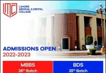 Lahore MBBS Admission 2023