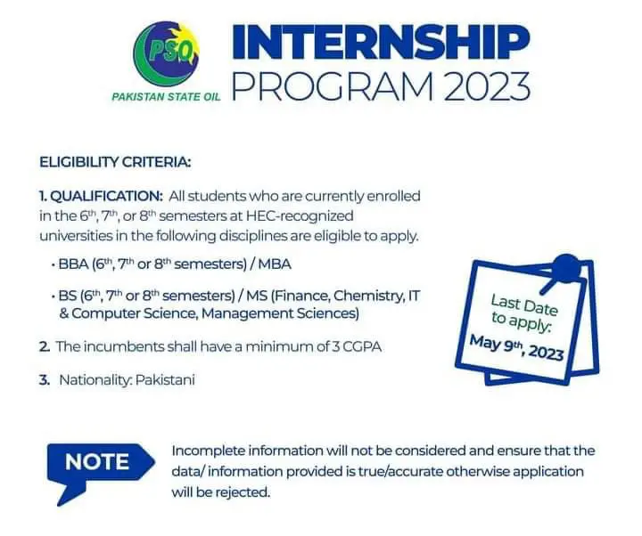 PSO Internship Program 2023
