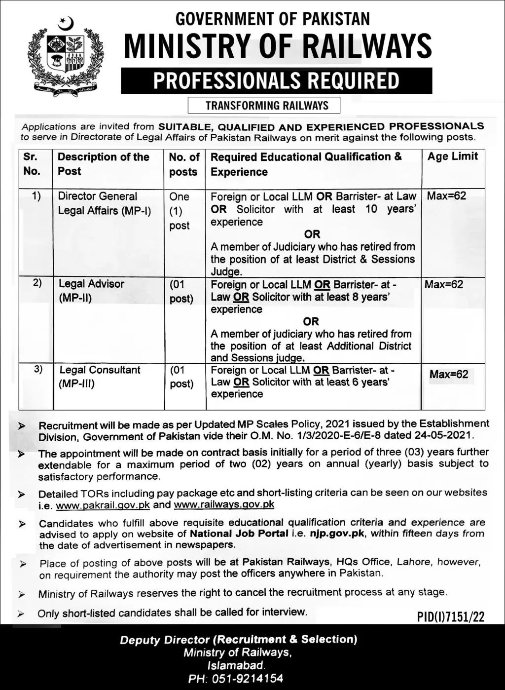 Pakistan Railway Jobs 2024