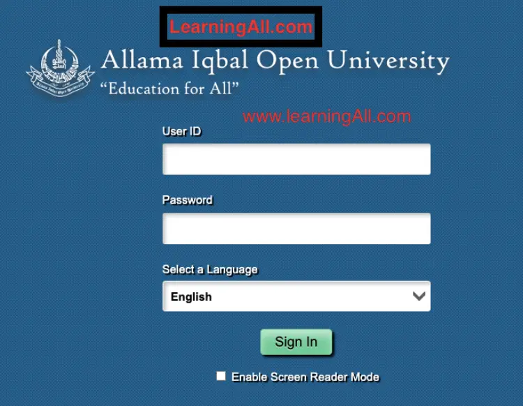 AIOU Enrolment 2024