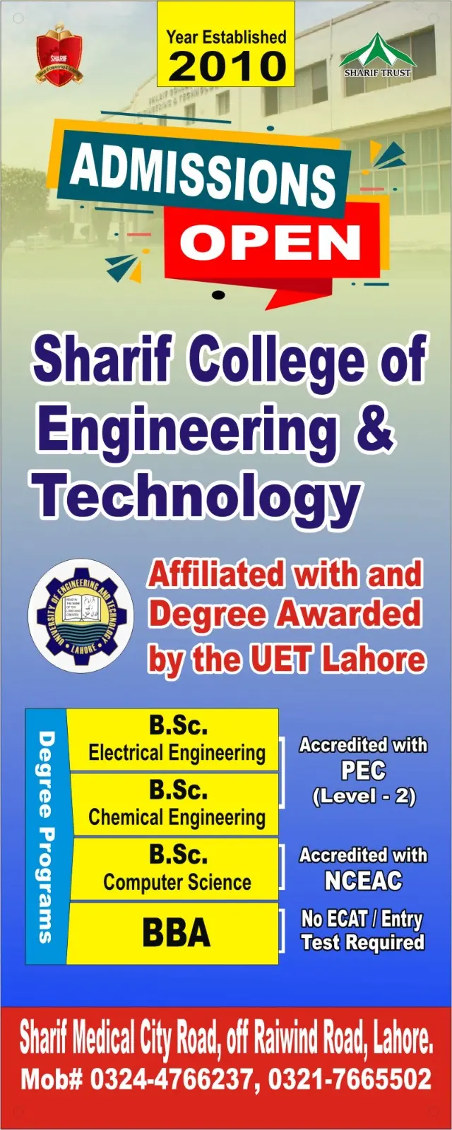 SCET Admission 2024