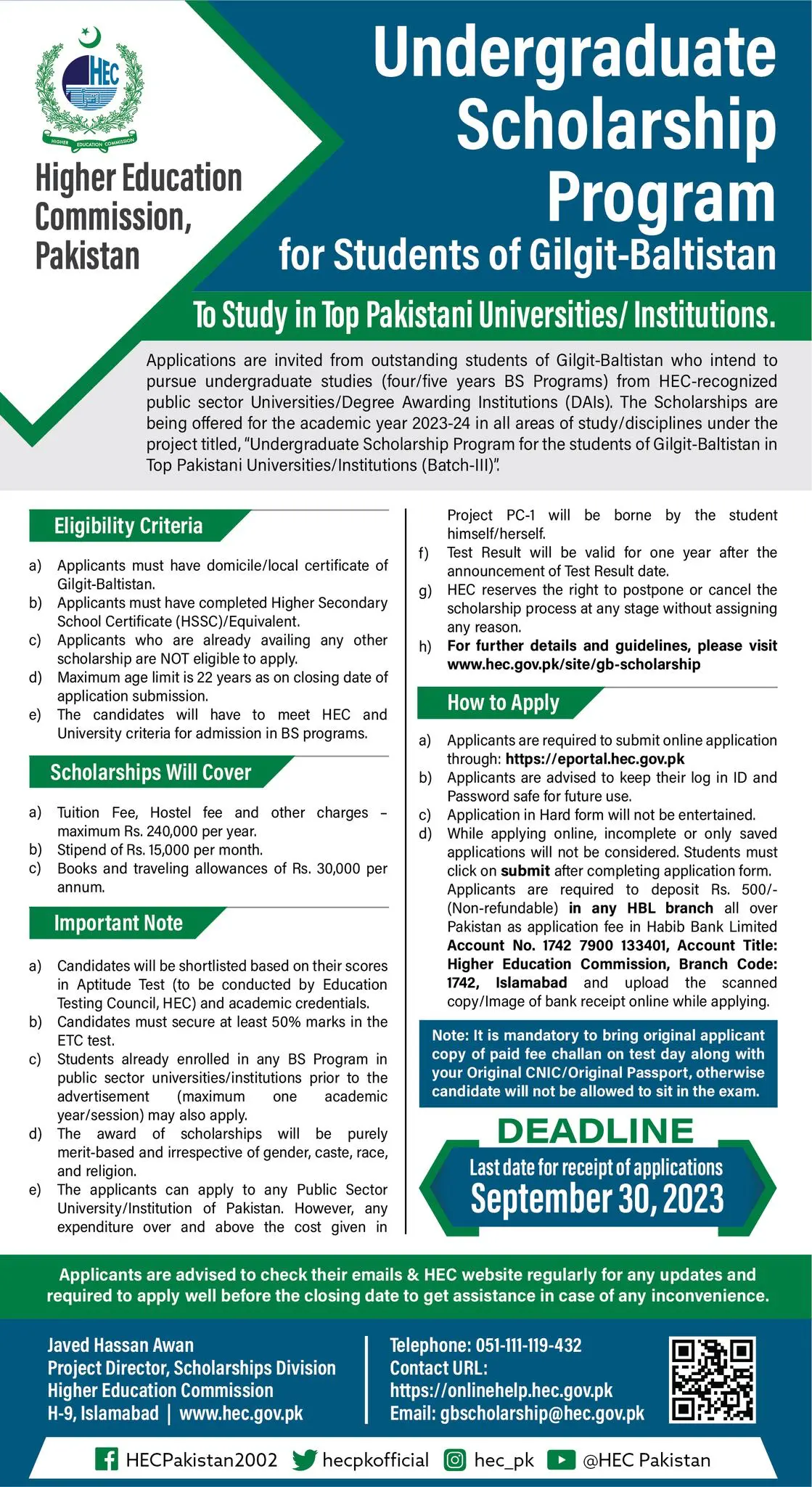 HEC Scholarships 2023 for Balochistan Fata Application Form 1 HEC Scholarships 2023