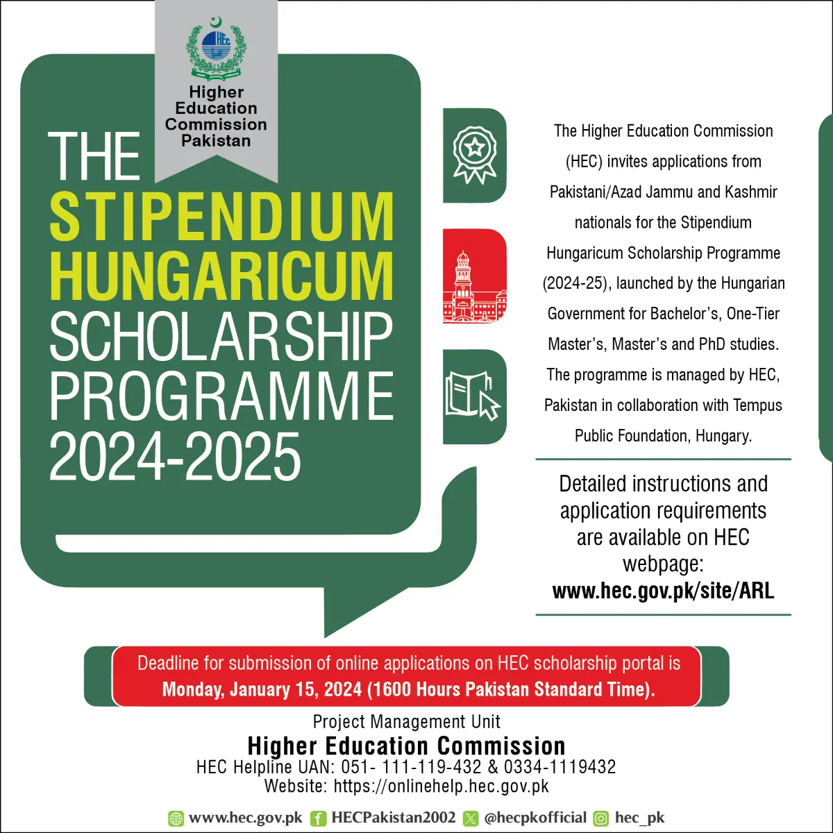 Scholarships in Hungary for Pakistani Students 2024
