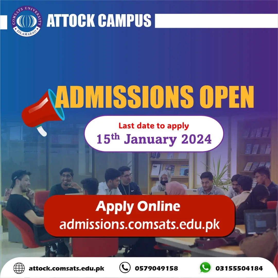 Comsats Attock BS MS Programs fee