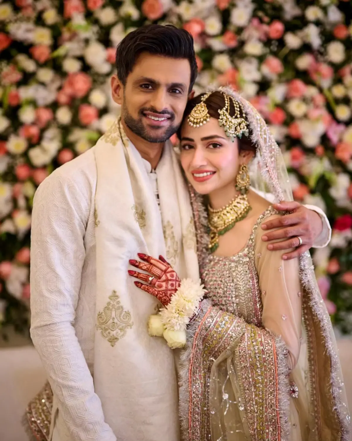 Shoaib Malik with Sana Javed