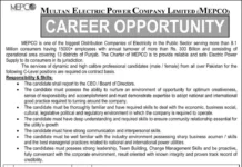Multan Electric Power Company Jobs 2024 MEPCO