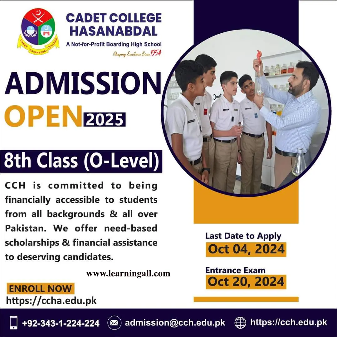 Cadet College Hasan Abdal Admission 2025