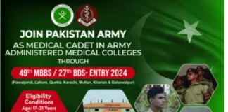 Join Pak Army as Medical Cadet 2025