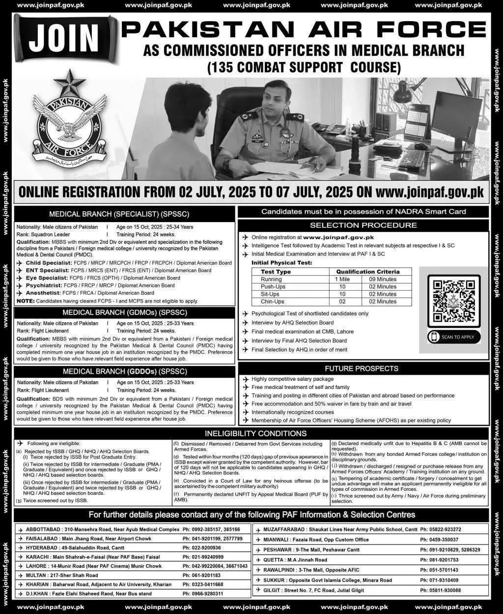 Join PAF as doctor 2025
